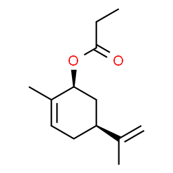 ChemSpider 2D Image | (1S,5S)-5-Isopropenyl-2-methyl-2-cyclohexen-1-yl propionate | C13H20O2