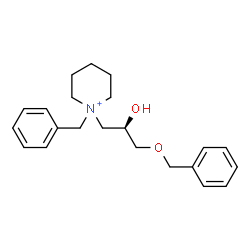 ChemSpider 2D Image | 1-Benzyl-1-[(2R)-3-(benzyloxy)-2-hydroxypropyl]piperidinium | C22H30NO2
