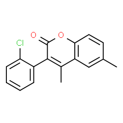 ChemSpider 2D Image | 3-(2-Chlorophenyl)-4,6-dimethyl-2H-chromen-2-one | C17H13ClO2