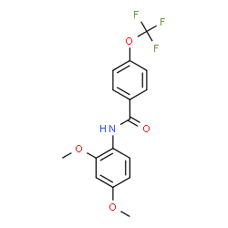 ChemSpider 2D Image | N-(2,4-Dimethoxyphenyl)-4-(trifluoromethoxy)benzamide | C16H14F3NO4