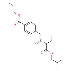 ChemSpider 2D Image | Propyl 4-{[(1-isobutoxy-1-oxo-2-butanyl)sulfinyl]methyl}benzoate | C19H28O5S