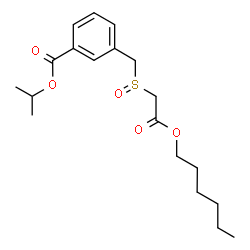 ChemSpider 2D Image | Isopropyl 3-({[2-(hexyloxy)-2-oxoethyl]sulfinyl}methyl)benzoate | C19H28O5S
