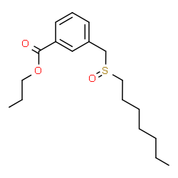 ChemSpider 2D Image | Propyl 3-[(heptylsulfinyl)methyl]benzoate | C18H28O3S