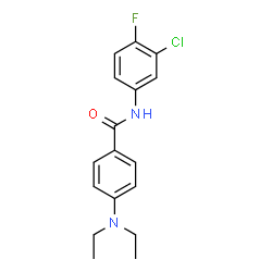 ChemSpider 2D Image | N-(3-Chloro-4-fluorophenyl)-4-(diethylamino)benzamide | C17H18ClFN2O
