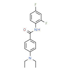 ChemSpider 2D Image | 4-(Diethylamino)-N-(2,4-difluorophenyl)benzamide | C17H18F2N2O