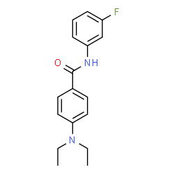 ChemSpider 2D Image | 4-(Diethylamino)-N-(3-fluorophenyl)benzamide | C17H19FN2O