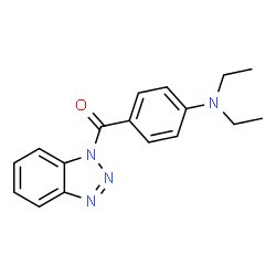 ChemSpider 2D Image | 1H-Benzotriazol-1-yl[4-(diethylamino)phenyl]methanone | C17H18N4O