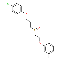 ChemSpider 2D Image | 1-(2-{[3-(4-Chlorophenoxy)propyl]sulfinyl}ethoxy)-3-methylbenzene | C18H21ClO3S