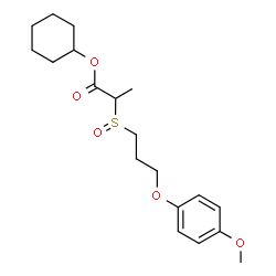 ChemSpider 2D Image | Cyclohexyl 2-{[3-(4-methoxyphenoxy)propyl]sulfinyl}propanoate | C19H28O5S