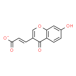 ChemSpider 2D Image | (2E)-3-(7-Hydroxy-4-oxo-4H-chromen-3-yl)acrylate | C12H7O5