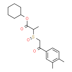 ChemSpider 2D Image | Cyclohexyl 2-{[2-(3,4-dimethylphenyl)-2-oxoethyl]sulfinyl}propanoate | C19H26O4S