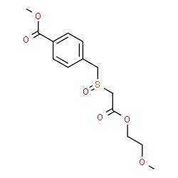 ChemSpider 2D Image | Methyl 4-({[2-(2-methoxyethoxy)-2-oxoethyl]sulfinyl}methyl)benzoate | C14H18O6S