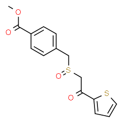 ChemSpider 2D Image | Methyl 4-({[2-oxo-2-(2-thienyl)ethyl]sulfinyl}methyl)benzoate | C15H14O4S2