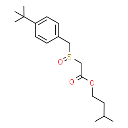ChemSpider 2D Image | 3-Methylbutyl {[4-(2-methyl-2-propanyl)benzyl]sulfinyl}acetate | C18H28O3S