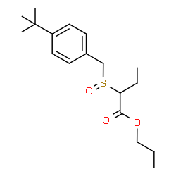 ChemSpider 2D Image | Propyl 2-{[4-(2-methyl-2-propanyl)benzyl]sulfinyl}butanoate | C18H28O3S