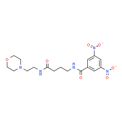 ChemSpider 2D Image | N-(4-{[2-(4-Morpholinyl)ethyl]amino}-4-oxobutyl)-3,5-dinitrobenzamide | C17H23N5O7