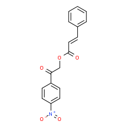 ChemSpider 2D Image | 2-(4-Nitrophenyl)-2-oxoethyl (2E)-3-phenylacrylate | C17H13NO5
