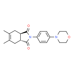 ChemSpider 2D Image | (3aR,7aR)-5,6-Dimethyl-2-[4-(4-morpholinyl)phenyl]-3a,4,7,7a-tetrahydro-1H-isoindole-1,3(2H)-dione | C20H24N2O3