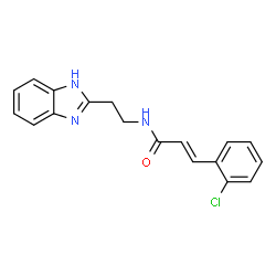 ChemSpider 2D Image | (2E)-N-[2-(1H-Benzimidazol-2-yl)ethyl]-3-(2-chlorophenyl)acrylamide | C18H16ClN3O