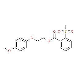 ChemSpider 2D Image | 2-(4-Methoxyphenoxy)ethyl 2-(methylsulfonyl)benzoate | C17H18O6S