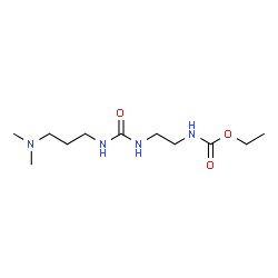 ChemSpider 2D Image | Ethyl [2-({[3-(dimethylamino)propyl]carbamoyl}amino)ethyl]carbamate | C11H24N4O3