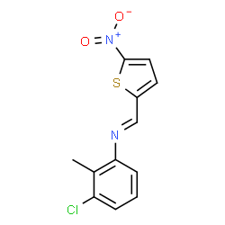 ChemSpider 2D Image | 3-Chloro-2-methyl-N-[(E)-(5-nitro-2-thienyl)methylene]aniline | C12H9ClN2O2S