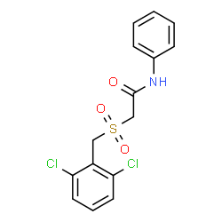 ChemSpider 2D Image | 2-[(2,6-Dichlorobenzyl)sulfonyl]-N-phenylacetamide | C15H13Cl2NO3S
