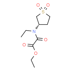 ChemSpider 2D Image | Ethyl {[(3S)-1,1-dioxidotetrahydro-3-thiophenyl](ethyl)amino}(oxo)acetate | C10H17NO5S
