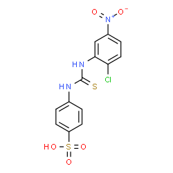 ChemSpider 2D Image | 4-{[(2-Chloro-5-nitrophenyl)carbamothioyl]amino}benzenesulfonic acid | C13H10ClN3O5S2