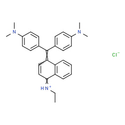 ChemSpider 2D Image | (1Z)-4-{Bis[4-(dimethylamino)phenyl]methylene}-N-ethyl-1(4H)-naphthaleniminium chloride | C29H32ClN3