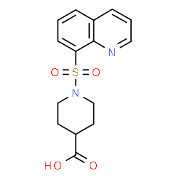 ChemSpider 2D Image | 1-(8-Quinolinylsulfonyl)-4-piperidinecarboxylic acid | C15H16N2O4S