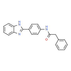 ChemSpider 2D Image | N-[4-(1H-Benzimidazol-2-yl)phenyl]-2-phenylacetamide | C21H17N3O