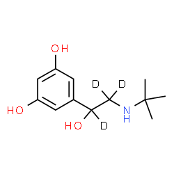 ChemSpider 2D Image | 5-{1-Hydroxy-2-[(2-methyl-2-propanyl)amino](~2~H_3_)ethyl}-1,3-benzenediol | C12H16D3NO3