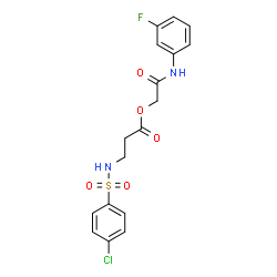 ChemSpider 2D Image | 2-[(3-Fluorophenyl)amino]-2-oxoethyl N-[(4-chlorophenyl)sulfonyl]-beta-alaninate | C17H16ClFN2O5S