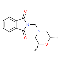 ChemSpider 2D Image | 2-{[(2R,6S)-2,6-Dimethyl-4-morpholinyl]methyl}-1H-isoindole-1,3(2H)-dione | C15H18N2O3