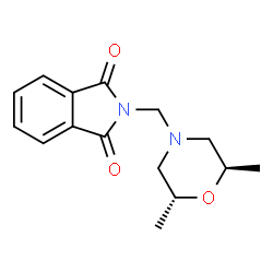 ChemSpider 2D Image | 2-{[(2R,6R)-2,6-Dimethyl-4-morpholinyl]methyl}-1H-isoindole-1,3(2H)-dione | C15H18N2O3