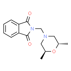 ChemSpider 2D Image | 2-{[(2S,6S)-2,6-Dimethyl-4-morpholinyl]methyl}-1H-isoindole-1,3(2H)-dione | C15H18N2O3