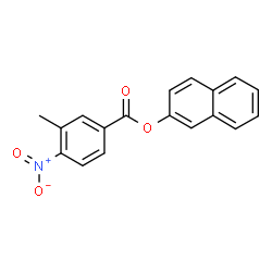ChemSpider 2D Image | 2-Naphthyl 3-methyl-4-nitrobenzoate | C18H13NO4