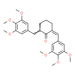 ChemSpider 2D Image | (2Z,6E)-2,6-Bis(3,4,5-trimethoxybenzylidene)cyclohexanone | C26H30O7