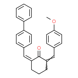 ChemSpider 2D Image | (2Z,6Z)-2-(4-Biphenylylmethylene)-6-(4-methoxybenzylidene)cyclohexanone | C27H24O2