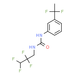 ChemSpider 2D Image | 1-[3-(1,1-Difluoroethyl)phenyl]-3-(2,2,3,3-tetrafluoropropyl)urea | C12H12F6N2O