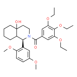 ChemSpider 2D Image | [(1R)-1-(2,5-Dimethoxyphenyl)-4a-hydroxyoctahydro-2(1H)-isoquinolinyl](3,4,5-triethoxyphenyl)methanone | C30H41NO7