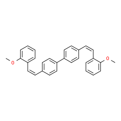 ChemSpider 2D Image | 4,4'-Bis[(Z)-2-(2-methoxyphenyl)vinyl]biphenyl | C30H26O2