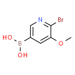 ChemSpider 2D Image | (6-Bromo-5-methoxy-3-pyridinyl)boronic acid | C6H7BBrNO3