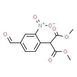 ChemSpider 2D Image | Dimethyl (4-formyl-2-nitrophenyl)malonate | C12H11NO7