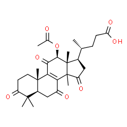 ChemSpider 2D Image | (5alpha,12beta,14xi)-12-Acetoxy-4,4,14-trimethyl-3,7,11,15-tetraoxochol-8-en-24-oic acid | C29H38O8