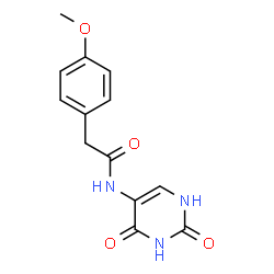 ChemSpider 2D Image | N-(2,4-Dioxo-1,2,3,4-tetrahydro-5-pyrimidinyl)-2-(4-methoxyphenyl)acetamide | C13H13N3O4