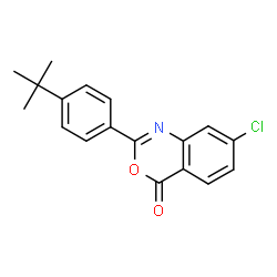 ChemSpider 2D Image | 2-(4-tert-butylphenyl)-7-chloro-4H-3,1-benzoxazin-4-one | C18H16ClNO2