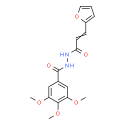 ChemSpider 2D Image | N'-[3-(2-Furyl)acryloyl]-3,4,5-trimethoxybenzohydrazide | C17H18N2O6