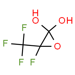 ChemSpider 2D Image | 3-Fluoro-3-(trifluoromethyl)-2,2-oxiranediol | C3H2F4O3